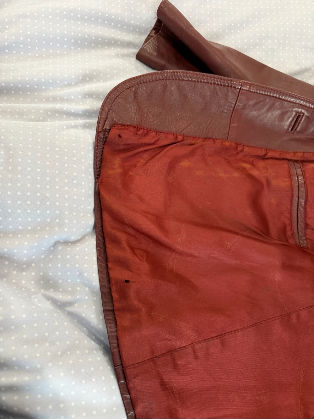 Vintage Burgundy Etienne Aigner Leather Jacket - Picture 15 of 16